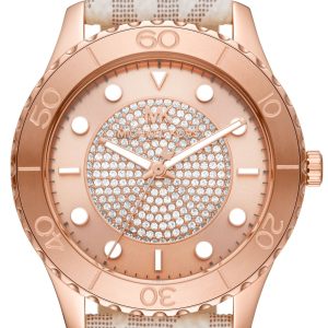 Michael Kors Damklocka MK6980 Runway Roséguldstonad/PVC