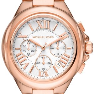 Michael Kors Damklocka MK7271 Camille Vit/Roséguldstonat stål Ø43