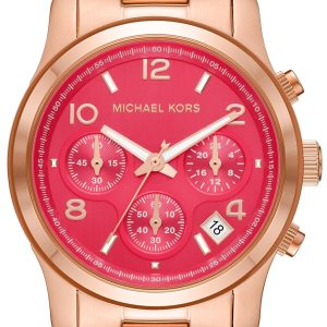 Michael Kors Damklocka MK7352 Runway Rosa/Roséguldstonat stål Ø38