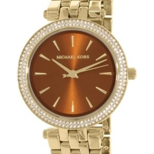 Michael Kors Darci Damklocka MK3408 Brun/Gulguldtonat stål Ø33 mm