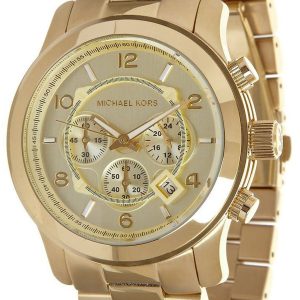 Michael Kors Herrklocka MK8077 Runway Champagnefärgad/Gulguldtonat