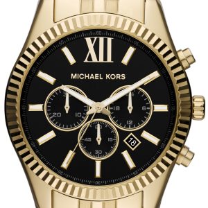 Michael Kors Herrklocka MK8286 Lexington Svart/Guldtonat stål Ø44 mm