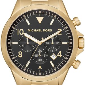 Michael Kors Herrklocka MK8827 Svart/Gulguldtonat stål Ø45 mm