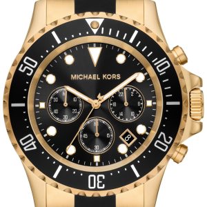 Michael Kors Herrklocka MK8979 Everest Svart/Guldtonat stål Ø45 mm