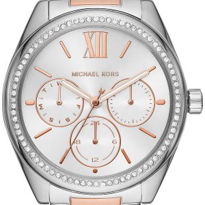 Michael Kors Janelle Damklocka MK7093 Vit/Roséguldstonat stål Ø36