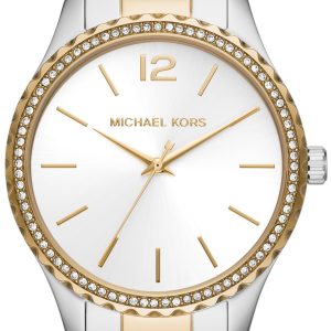 Michael Kors Layton Damklocka MK6899 Vit/Guldtonat stål Ø38 mm