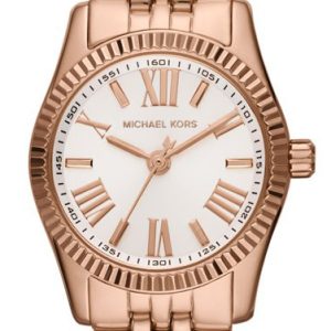 Michael Kors Lexington Damklocka MK3230 Vit/Roséguldstonat stål