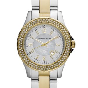 Michael Kors Madison Damklocka MK5584 Vit/Gulguldtonat stål Ø33 mm