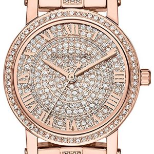 Michael Kors Norie Damklocka MK3776 Kristallinfattad/Roséguldstonat