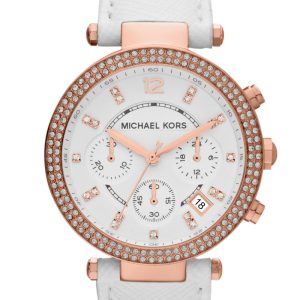 Michael Kors Parker Damklocka MK2281 Vit/Läder Ø39 mm