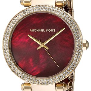 Michael Kors Parker Damklocka MK6427 Röd/Resinplast Ø39 mm