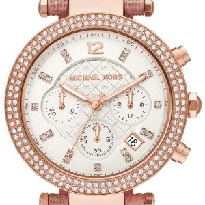 Michael Kors Parker Damklocka MK6935 Vit/PVC (Polyvinylklorid) Ø39 mm