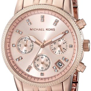 Michael Kors Ritz Damklocka MK6077 Roséguldstonad/Roséguldstonat