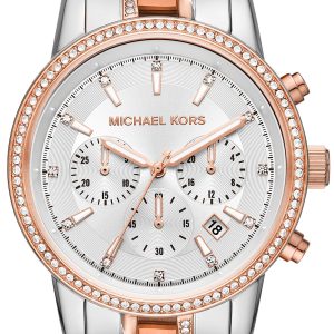 Michael Kors Ritz Damklocka MK6938 Vit/Roséguldstonat stål Ø41 mm