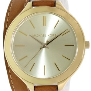 Michael Kors Runway Damklocka MK2256 Gulguldstonad/Läder Ø42 mm