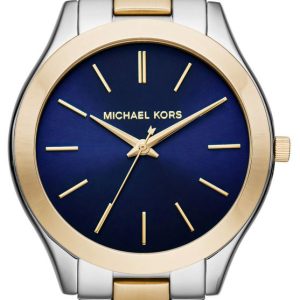 Michael Kors Runway Damklocka MK3479 Blå/Gulguldtonat stål Ø42 mm