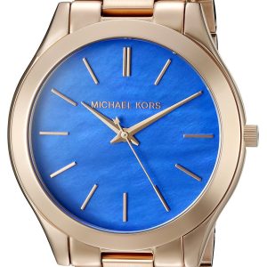 Michael Kors Runway Damklocka MK3494 Blå/Roséguldstonat stål Ø40