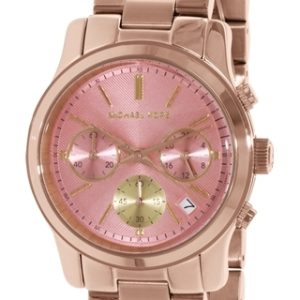 Michael Kors Runway Damklocka MK6161 Rosa/Gulguldtonat stål Ø38 mm