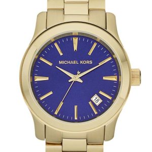 Michael Kors Runway Herrklocka MK7049 Blå/Gulguldtonat stål Ø45 mm