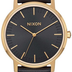 Nixon 99999 A11991031-00 Svart/Läder Ø35 mm