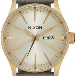 Nixon 99999 Herrklocka A1052982-00 Silverfärgad/Läder Ø42 mm