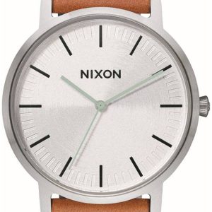 Nixon 99999 Herrklocka A1058-2853-00 Silverfärgad/Läder Ø40 mm