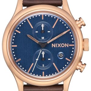 Nixon 99999 Herrklocka A11632629-00 Blå/Läder Ø41 mm