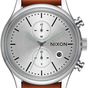 Nixon 99999 Herrklocka A11632853-00 Silverfärgad/Läder Ø41 mm