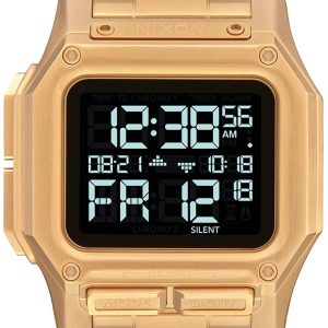 Nixon 99999 Herrklocka A1268-502-00 LCD/Gulguldtonat stål