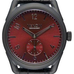 Nixon 99999 Herrklocka A4591886-00 Röd/Läder Ø39 mm