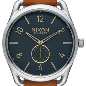 Nixon 99999 Herrklocka A4652186-00 Blå/Läder Ø45 mm