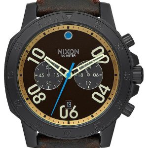 Nixon 99999 Herrklocka A9402209-00 Brun/Läder Ø44 mm