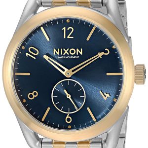 Nixon 99999 Herrklocka A9501922-00 Blå/Gulguldtonat stål Ø39 mm