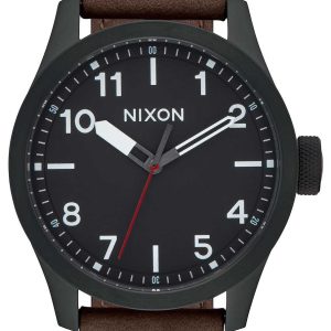 Nixon 99999 Herrklocka A9751032-00 Svart/Läder Ø43 mm