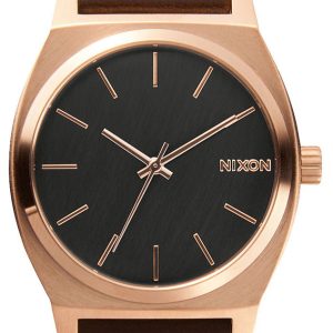 Nixon A0452001-00 The Time Teller Svart/Läder Ø37 mm