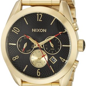 Nixon A366510-00 Svart/Gulguldtonat stål Ø42 mm