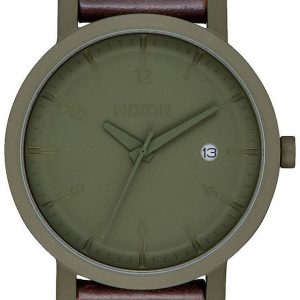 Nixon A9842536-00 The Rollo Grön/Läder Ø38 mm