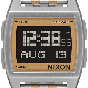 Nixon Base Herrklocka A1107-1431-00 LCD/Gulguldtonat stål