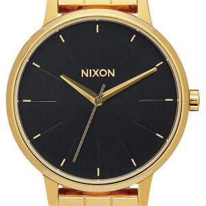 Nixon Damklocka A0992042-00 The Kensington Svart/Gulguldtonat stål