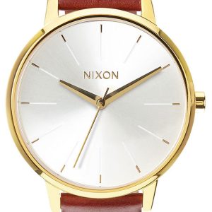 Nixon Damklocka A1081425-00 The Kensington Silverfärgad/Läder Ø37