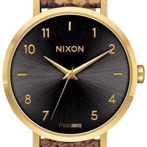 Nixon Damklocka A10912891-00 Arrow Svart/Läder