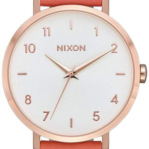 Nixon Damklocka A10913028-00 Arrow Vit/Läder Ø38 mm