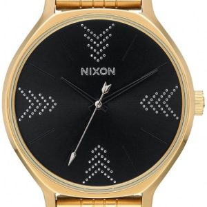 Nixon Damklocka A12492879-00 Svart/Gulguldtonat stål Ø38 mm