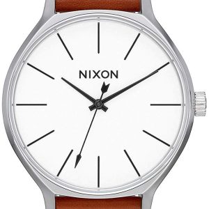 Nixon Damklocka A12501113-00 Vit/Läder Ø38 mm