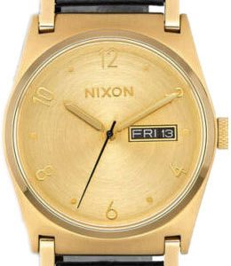 Nixon Damklocka A9552705-00 Gulguldstonad/Läder Ø36 mm