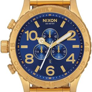 Nixon Herrklocka A0832735-00 Blå/Gulguldtonat stål Ø51 mm