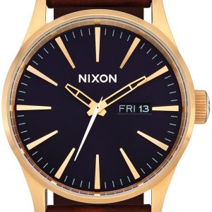 Nixon Herrklocka A105-5033 The Sentry Svart/Läder Ø42 mm