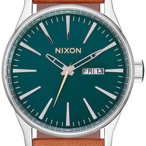 Nixon Herrklocka A1052535-00 Grön/Läder Ø42 mm