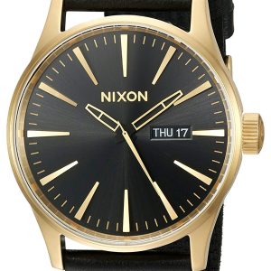 Nixon Herrklocka A105513-00 The Sentry Svart/Läder Ø42 mm