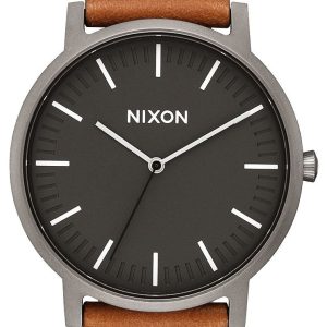 Nixon Herrklocka A10582494-00 Svart/Läder Ø42 mm